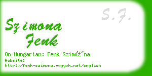 szimona fenk business card
